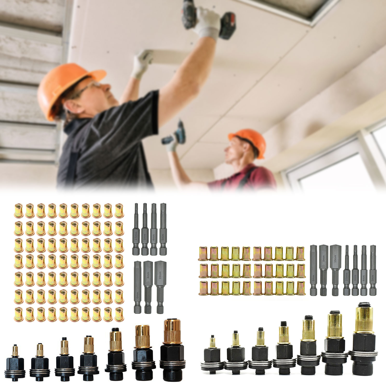 Home Improvement Shows - M3-M10 Nity ręczne Nakrętka Adapter narzędziowy