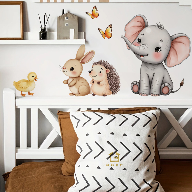 Home Improvement Kids - Naklejka ścienna z kreskówkowymi zwierzętami -