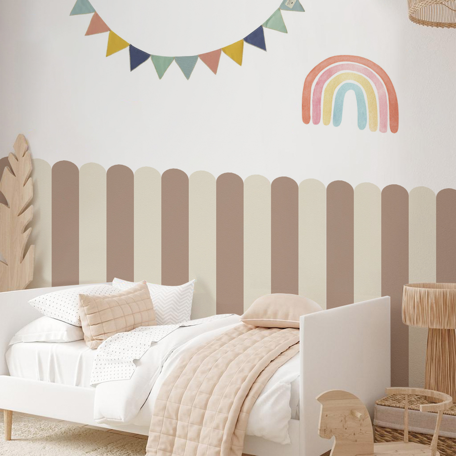 Home Improvement Kids - Wielokolorowa pionowa tapeta w paski Łuk
