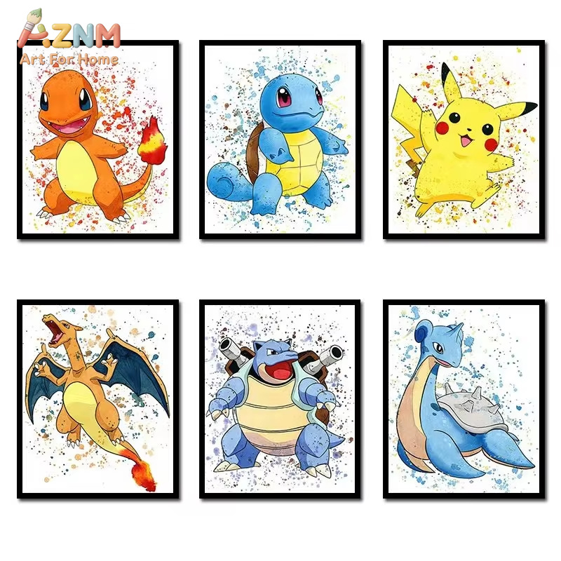 Home Improvement Kids - 1 szt., Anime Pokemon Obraz na