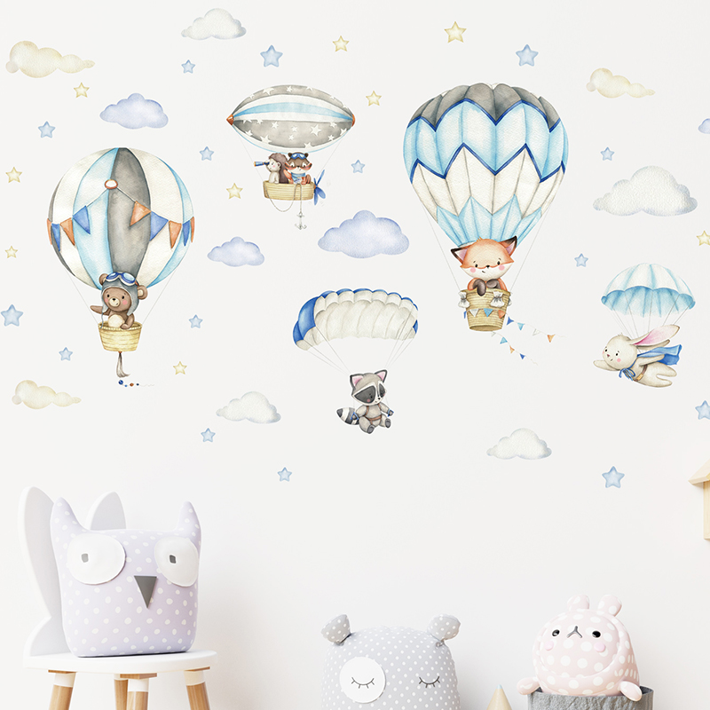 Cartoon Cute Animals Hot Air B – Home Improvement Kids recenzja i cena