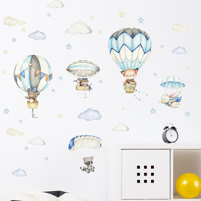 Cartoon Cute Animals Hot Air B – Home Improvement Kids recenzja i cena