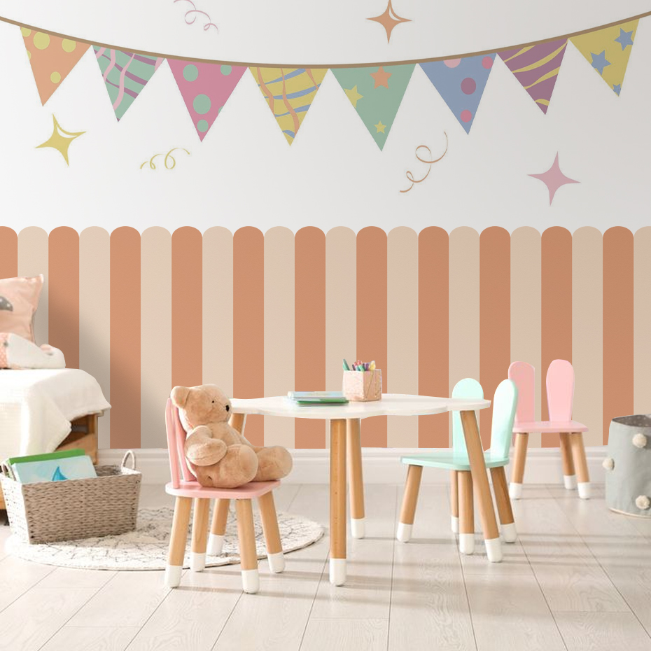 Wielokolorowa pionowa tapeta w – Home Improvement Kids recenzja i cena